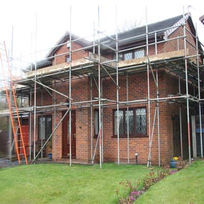Access scaffolding on site
